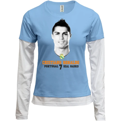 Женский лонгслив Комби с Cristiano Ronaldo