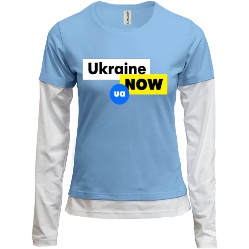 Женский лонгслив Комби Ukraine NOW UA