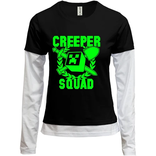 Женский лонгслив Комби Minecraft Squad