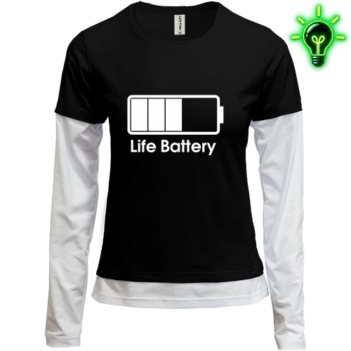 Женский лонгслив Комби Life Battery