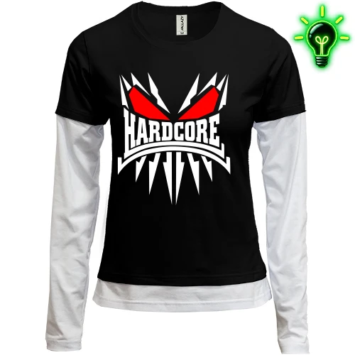 Женский лонгслив Комби, черный, Hardcore