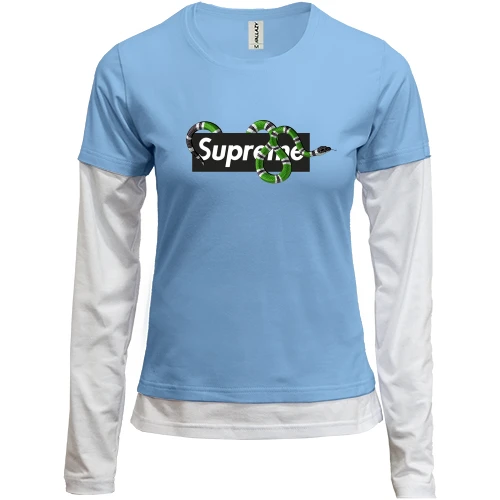 Женский лонгслив Комби "Supreme" со змеей