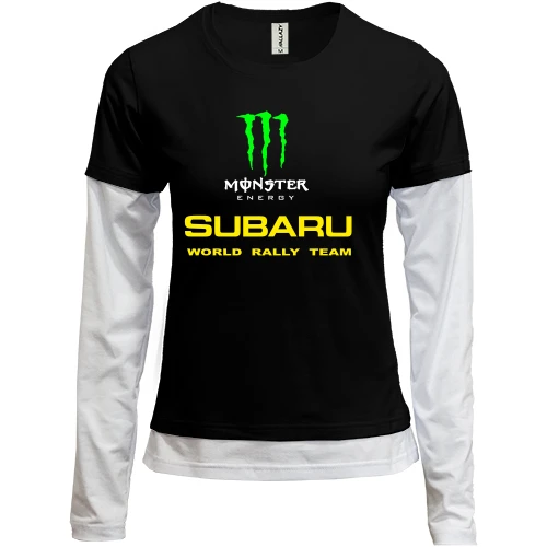 Женский лонгслив Комби Subaru monster energy