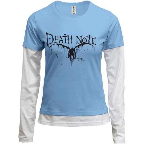 Жіночий лонгслів Комбі, синій, death note