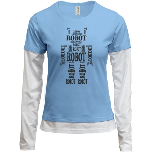 Женский лонгслив Комби Robot