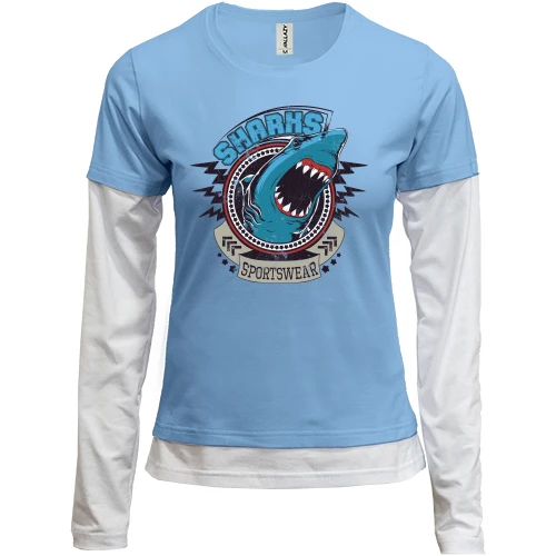 Женский лонгслив Комби Sharks sportswear