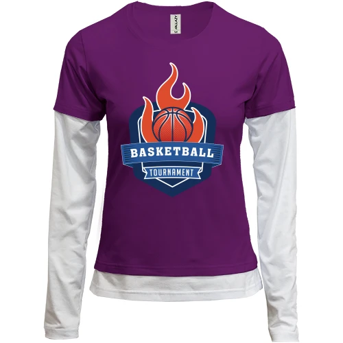 Женский лонгслив Комби, черный, Basketball Tournament