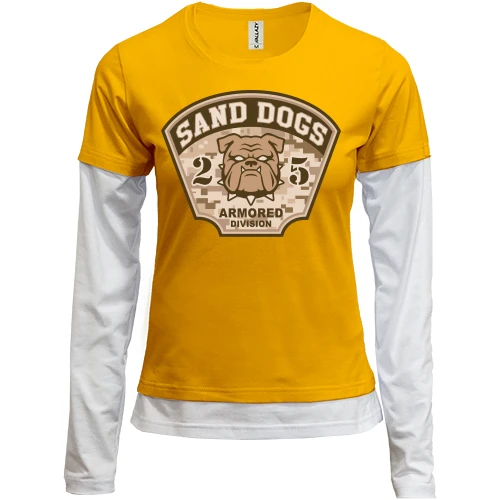 Женский лонгслив Комби Sand dogs armored division