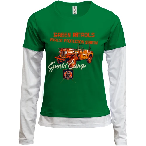 Женский лонгслив Комби Green Patrols
