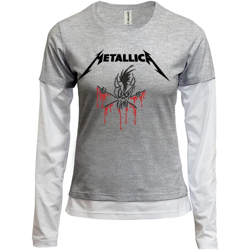Женский лонгслив Комби, синий, Metallica (Live at Wembley stadium)