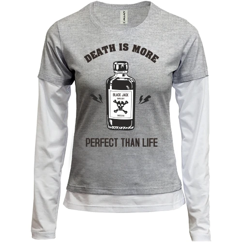 Женский лонгслив Комби Death is more perfect than life
