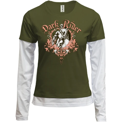 Женский лонгслив Комби dark rider