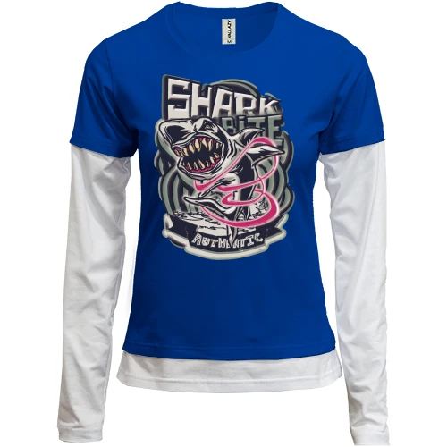 Женский лонгслив Комби Shark bite