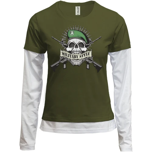 Женский лонгслив Комби military style