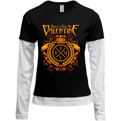 Женский лонгслив Комби Bullet For My Valentine Crest Logo