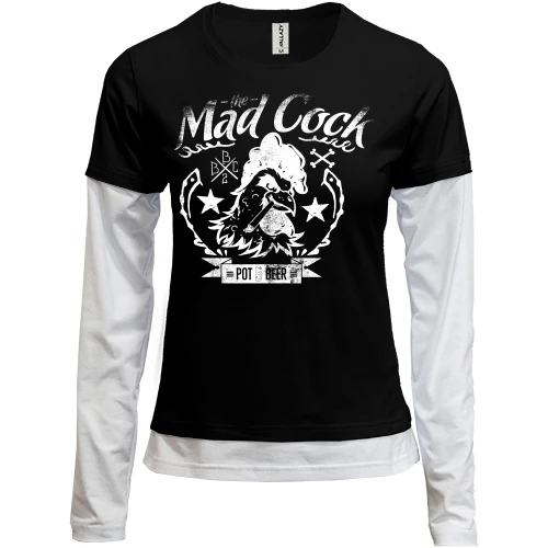 Женский лонгслив Комби mad cock