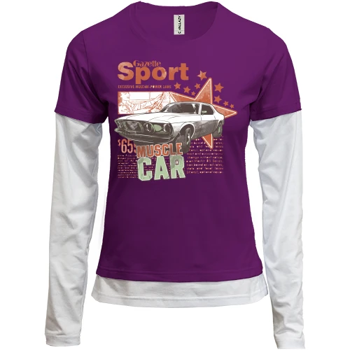 Женский лонгслив Комби sport muscle car