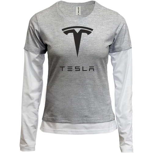 Женский лонгслив Комби tesla