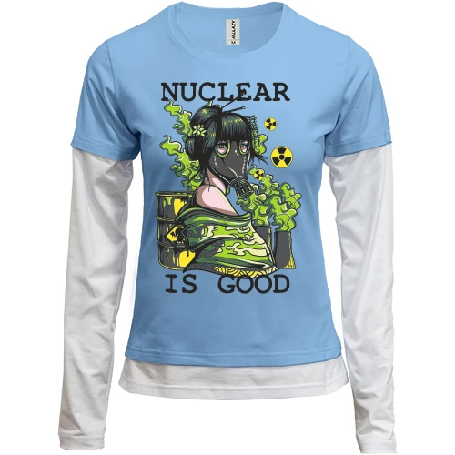 Женский лонгслив Комби nuclear is good
