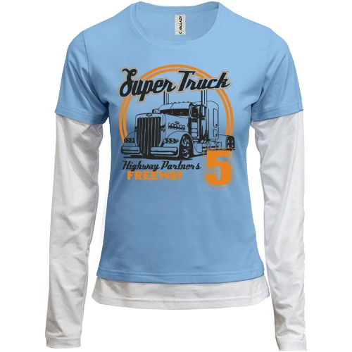 Женский лонгслив Комби super truck