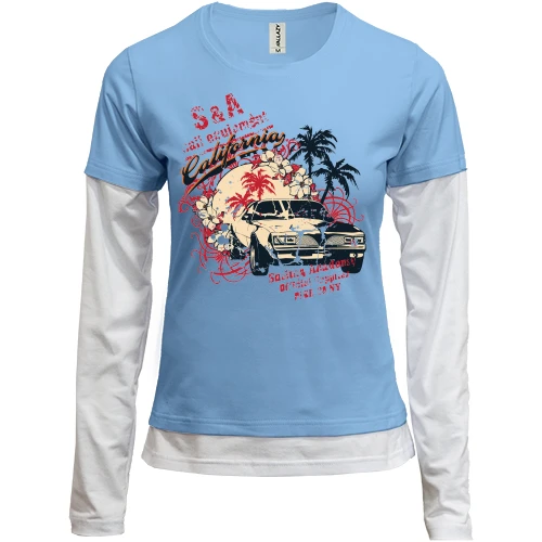 Женский лонгслив Комби california car