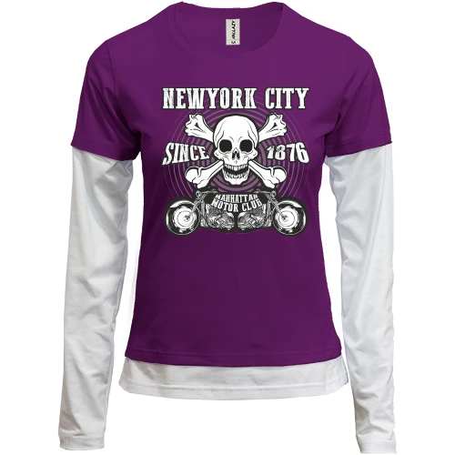 Женский лонгслив Комби new york city motor club