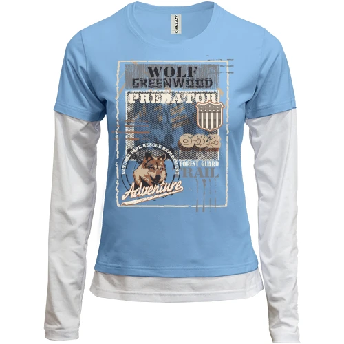 Женский лонгслив Комби wolf greenwood