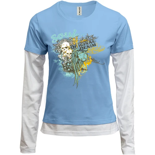 Женский лонгслив Комби soul of original denim