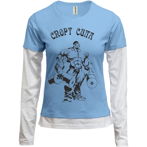 Женский лонгслив Комби Спорт - сила!