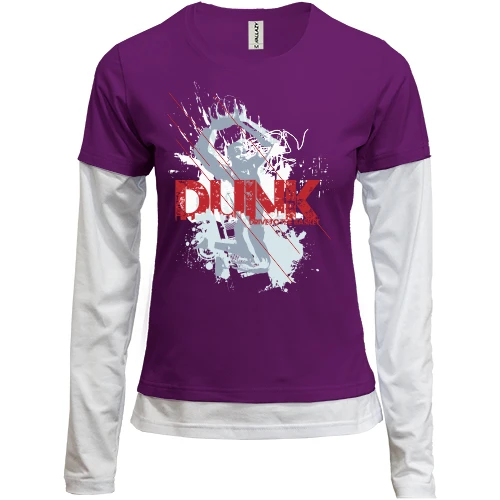 Женский лонгслив Комби, черный, dunk basketball