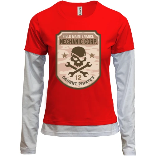 Женский лонгслив Комби mechanic desert pirates