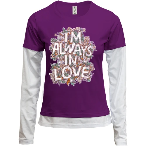 Женский лонгслив Комби i`m always in love