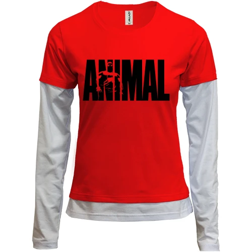 Женский лонгслив Комби Animal