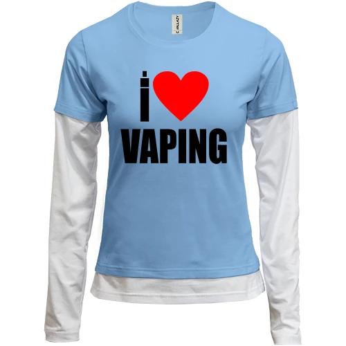 Женский лонгслив Комби I love Vaping