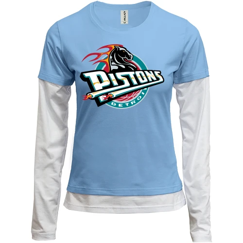 Женский лонгслив Комби, синий, pistons