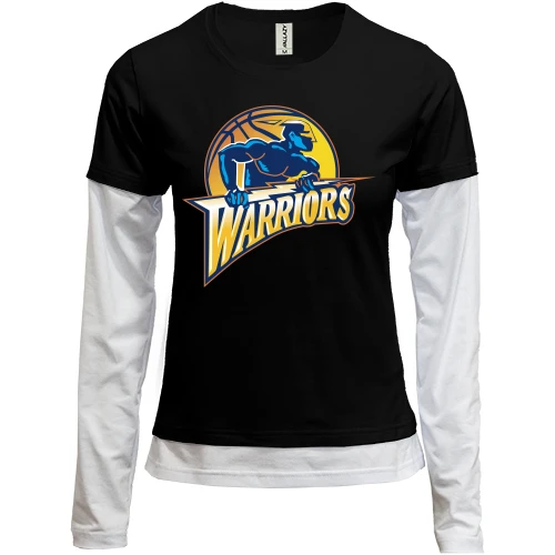 Женский лонгслив Комби, черный, warriors