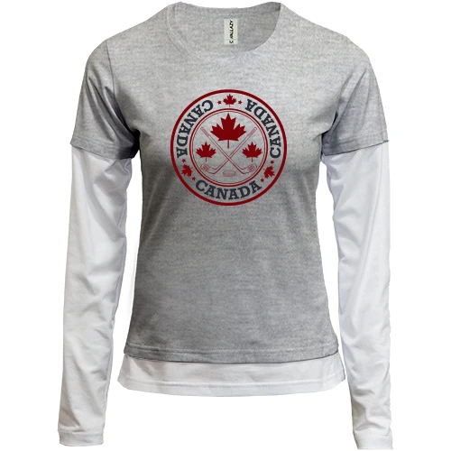 Женский лонгслив Комби canada hockey 2