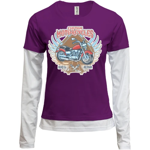 Женский лонгслив Комби custom motorcycles