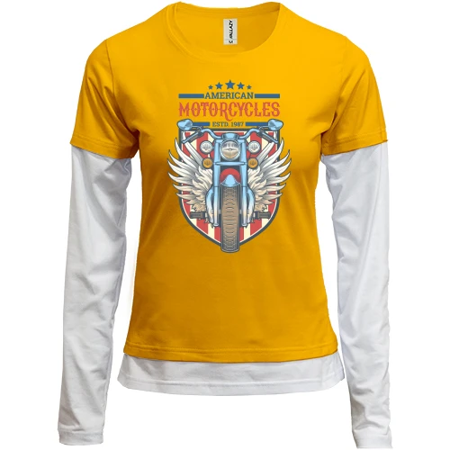 Женский лонгслив Комби american motorcycles