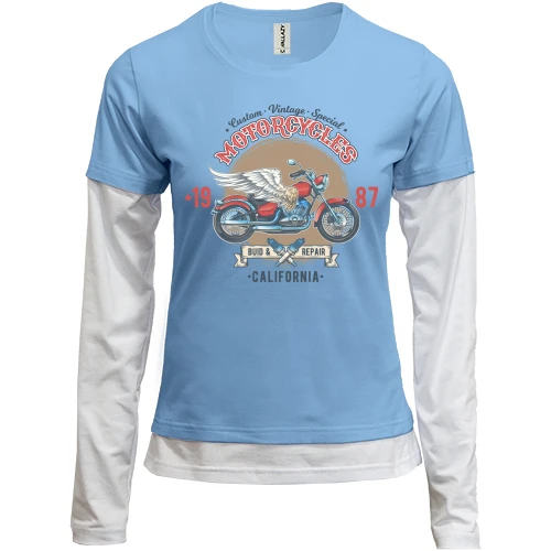 Женский лонгслив Комби motorcycles vintage