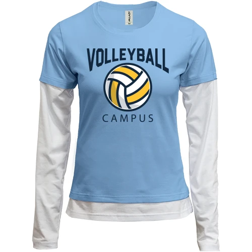 Женский лонгслив Комби, синий, volleyball campus
