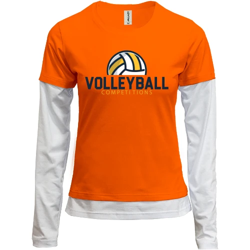 Женский лонгслив Комби, красный, volleyball competitions