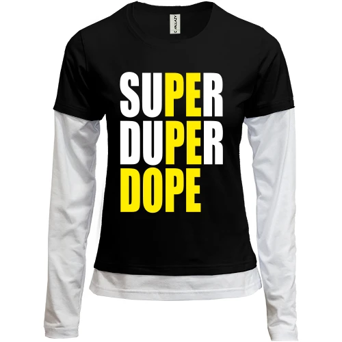 Женский лонгслив Комби Super Dope