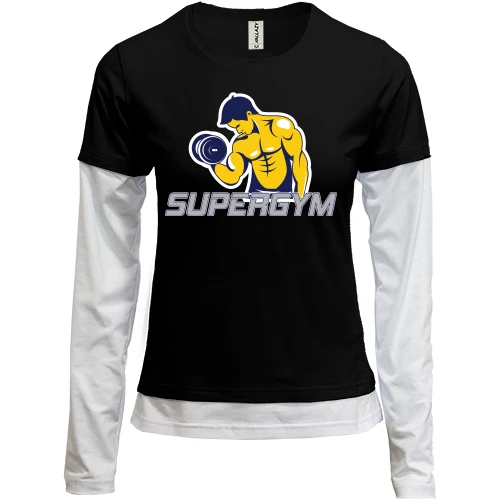 Женский лонгслив Комби super gym