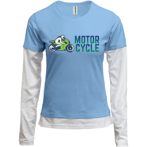 Женский лонгслив Комби motor cycle