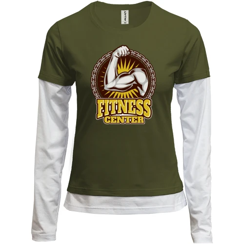 Женский лонгслив Комби fitness center arm