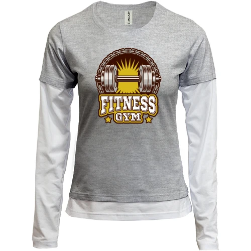 Женский лонгслив Комби fitness gym