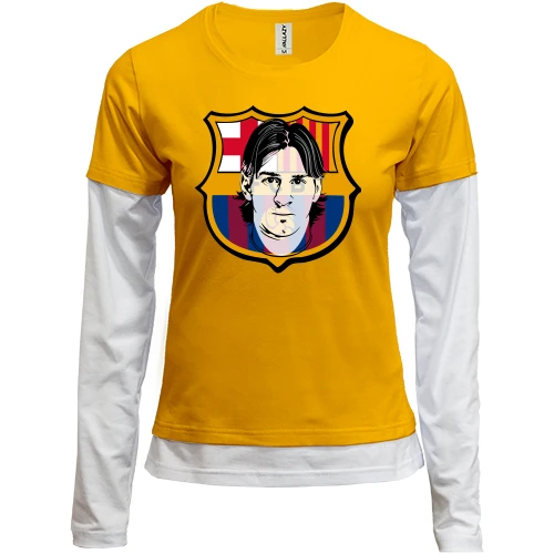 Женский лонгслив Комби с Messi