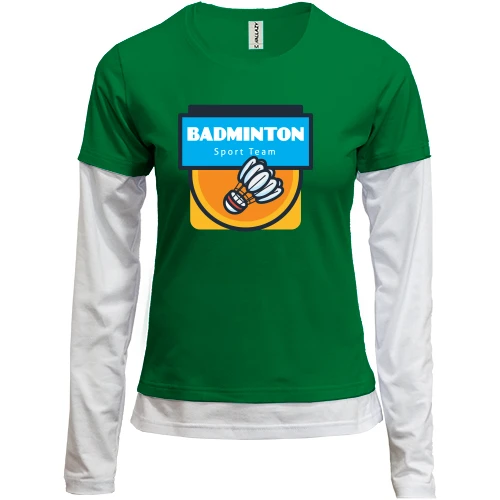 Женский лонгслив Комби Badminton sport team