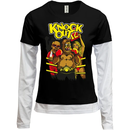 Женский лонгслив Комби knock out